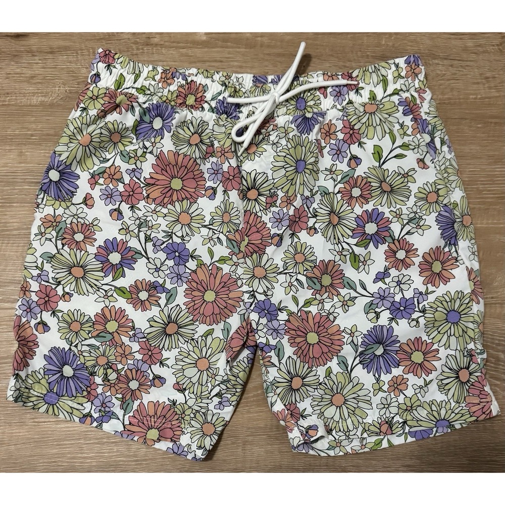 Barney Cools Floral Swim Trunks Size Large